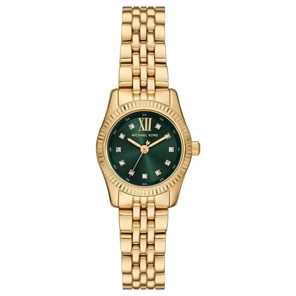 Michael Kors Petite Lexington Pave Mk4842 Altın-Yeşil Kadın Kol Saati - Görsel 8
