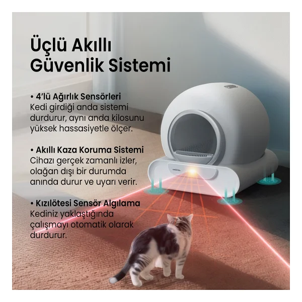 Haustier Msp08 Akıllı Otomatik Kedi Tuvaleti - Görsel 3