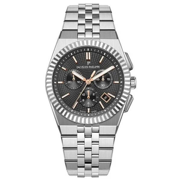 Jacques Philippe Virtus Chrono Jpqgc1051346 Füme Erkek Kol Saati - Görsel 8