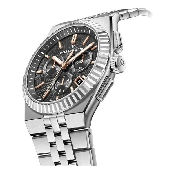 Jacques Philippe Virtus Chrono Jpqgc1051346 Füme Erkek Kol Saati - Görsel 4