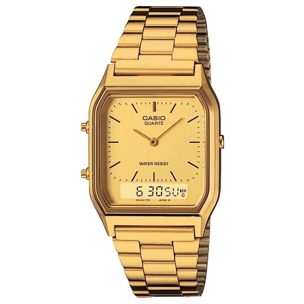 Casio Standart Aq-230ga-9dmq Çelik Kordon Altın Kol Saati - Görsel 3