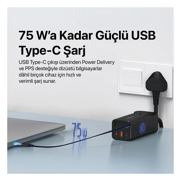Xenon Smart X6412 75 W Type-C Kablolu Hızlı Şarj Aleti - Görsel 5