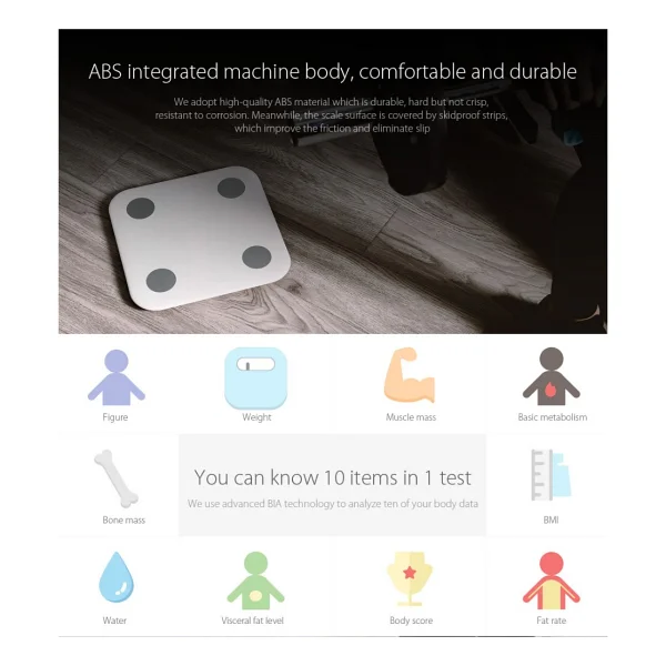 Xiaomi Mi Body Composition Scale 2 Yağ Ölçer Fonksiyonlu Akıllı Bluetooth Vücut Analiz Baskülü - Görsel 9
