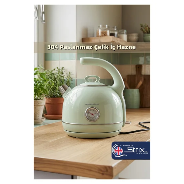 Premier PRK 1215C 2200 W Siyah 1.5 lt Retro Kettle - Görsel 10