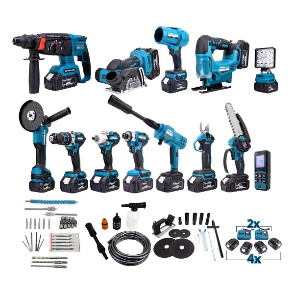 Dawreek 13'li Set Darbeli Akülü Vidalama 350 Nm Tork Ve 4 Akü İle Ergonomik Taşıma Çantası - Görsel 2
