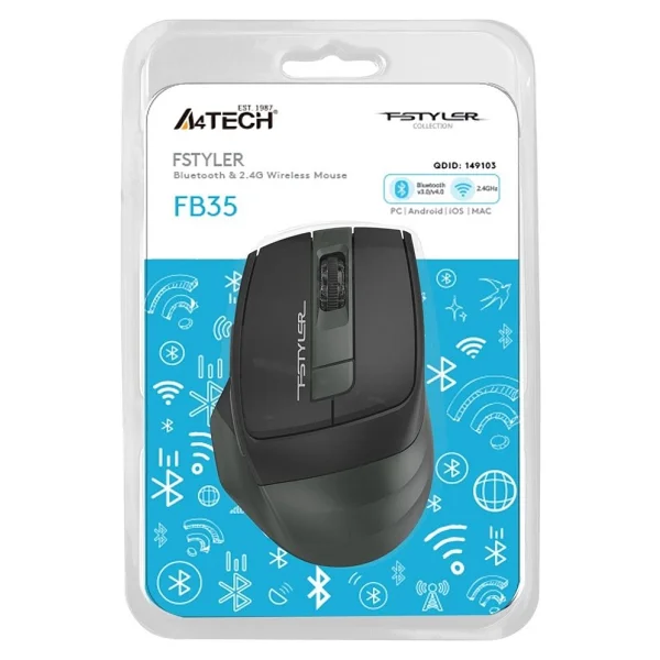 A4 Tech Fb35 Yeşil Optik Kablosuz Mouse - Görsel 6