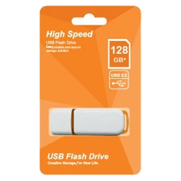 Elba 128gb Plastik Beyaz-Turuncu 3.2 USB Flash Bellek - Görsel 3