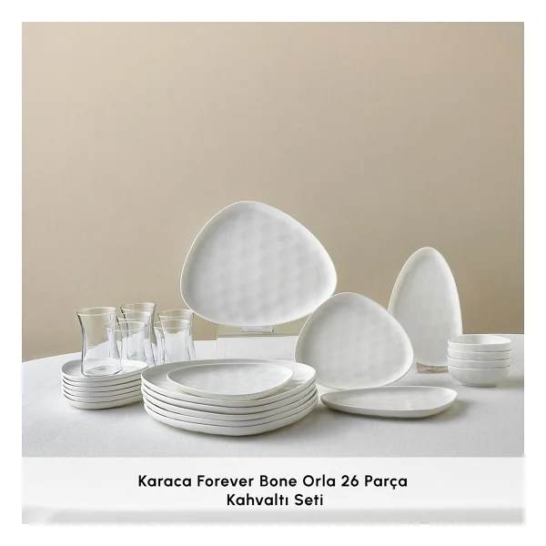 Karaca Forever Bone Orla 26 Parça 6 Kişilik Kahvaltı Takımı - Görsel 3