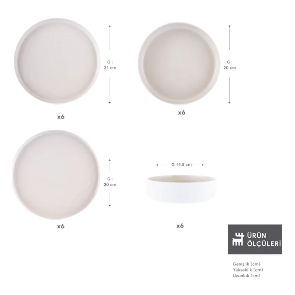 Karaca Earth Collection Finesse 24 Parça 6 Kişilik Yemek Takımı - Görsel 3