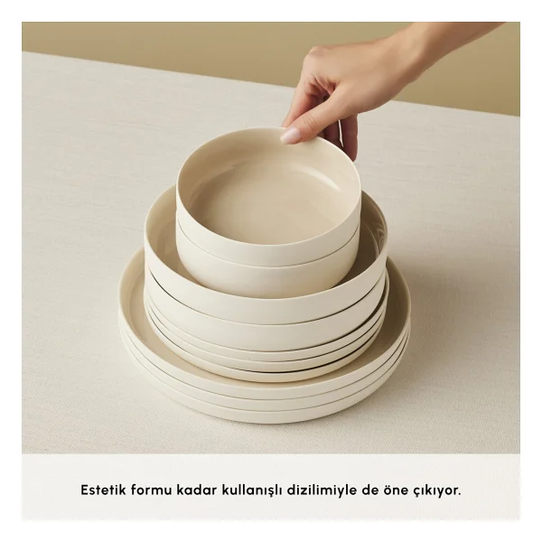 Karaca Earth Collection Finesse 24 Parça 6 Kişilik Yemek Takımı - Görsel 7