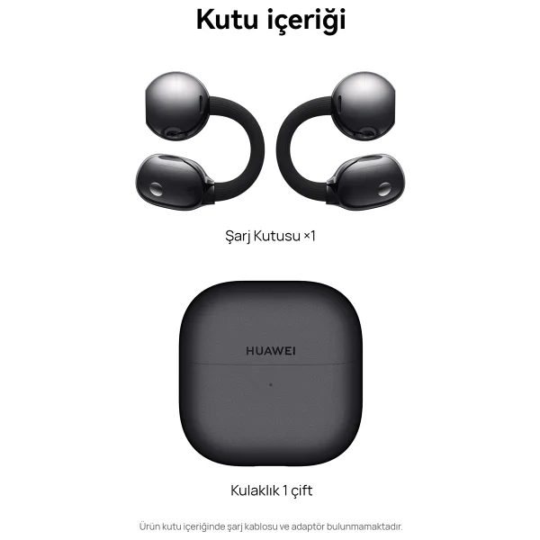 Huawei Freeclip 2 TWS Siyah Open Ear Bluetooth Kulaklık - Görsel 3