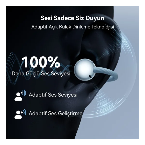 Huawei Freeclip 2 TWS Siyah Open Ear Bluetooth Kulaklık - Görsel 9