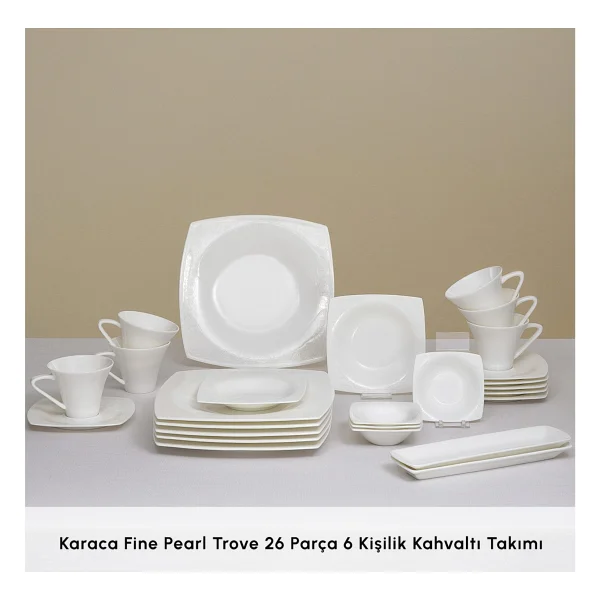 Karaca Fine Pearl Trove 26 Parça 6 Kişilik Kahvaltı Takımı - Görsel 3