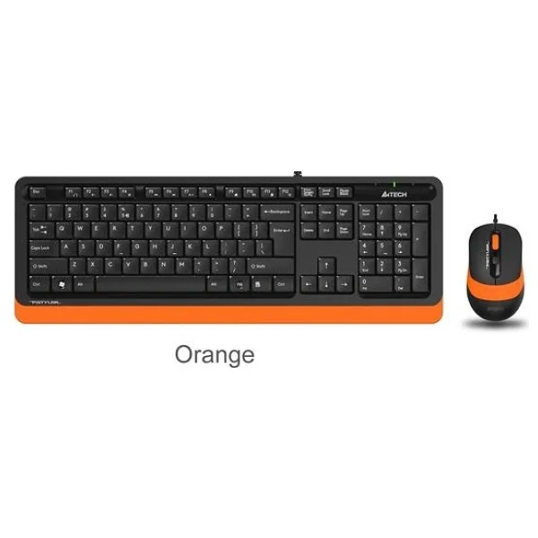 A4 Tech F1010 Siyah-Turuncu Kablolu Klavye Mouse Seti - Görsel 6