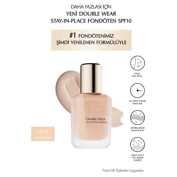 Estee Lauder Double Wear Stay İn Place Spf 10 0n1 Alabaster 30 Ml Likit Fondöten - Görsel 6