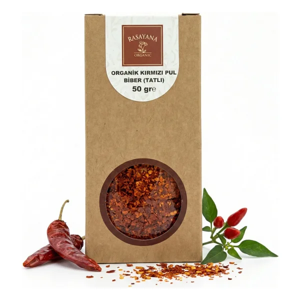 Rasayana Organik 50 Gr Tatlı Kırmızı Pul Biber - Görsel 4