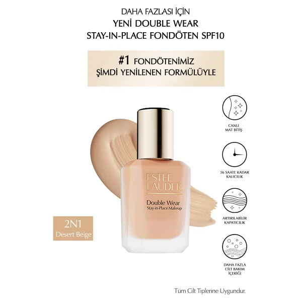 Estee Lauder Double Wear Stay İn Place Spf 10 1c1 Cool Bone 30 Ml Likit Fondöten - Görsel 9