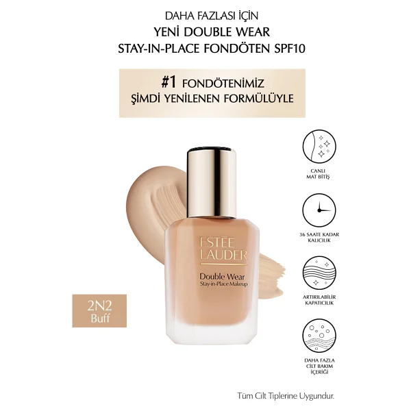 Estee Lauder Double Wear Stay İn Place Spf 10 2n2 Buff 30 Ml Likit Fondöten - Görsel 2