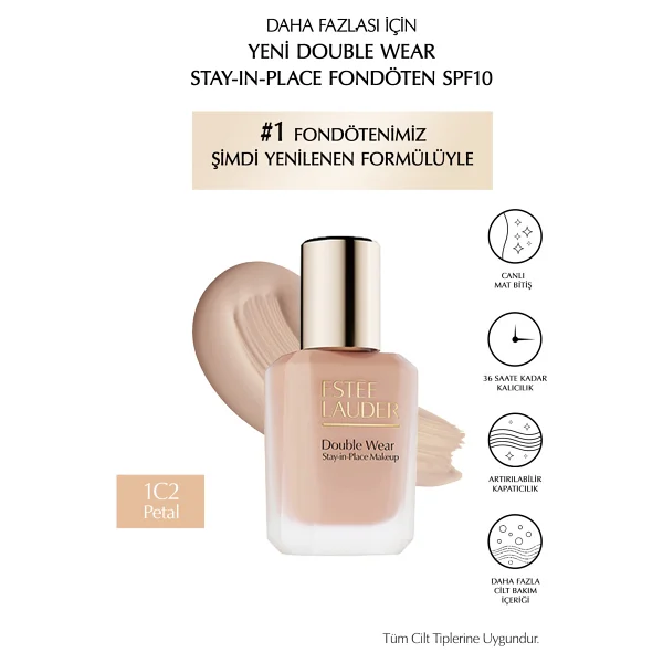 Estee Lauder Double Wear Stay İn Place Spf 10 1c2 Petal 30 Ml Likit Fondöten - Görsel 6