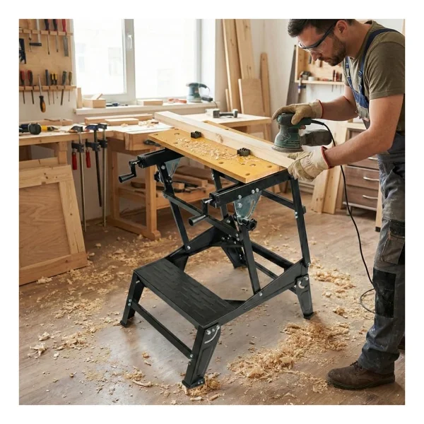 Workpro Wp289027 100kg 6 Kademe Ayarlanabilir Profesyonel Katlanabilir Çalışma Tezgahı - Görsel 4
