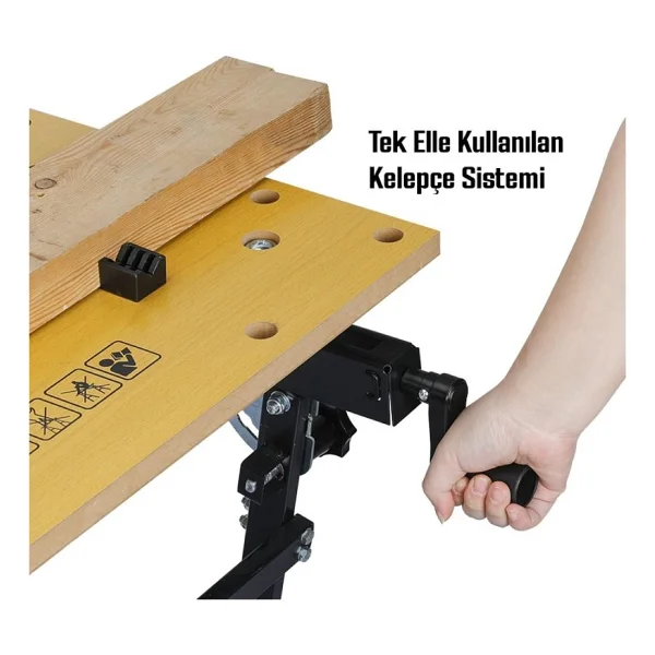 Workpro Wp289027 100kg 6 Kademe Ayarlanabilir Profesyonel Katlanabilir Çalışma Tezgahı - Görsel 9