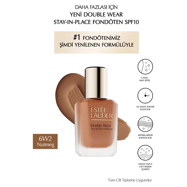 Estee Lauder Double Wear Stay İn Place Spf 10 6w2 Nutmeg 30 Ml Likit Fondöten - Görsel 6