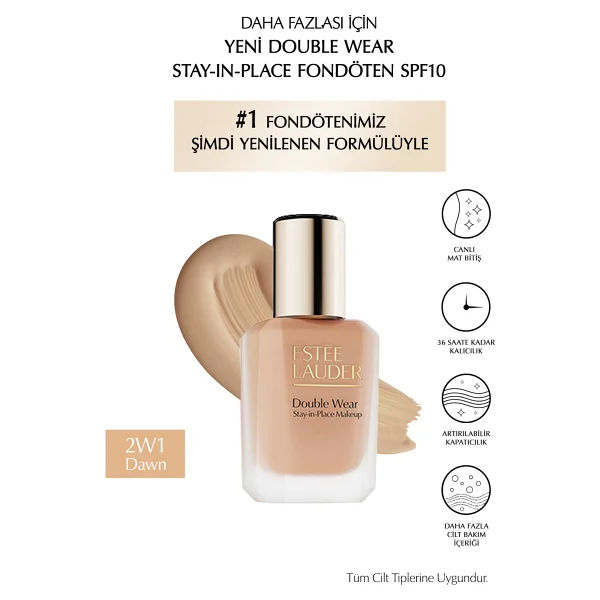 Estee Lauder Double Wear Stay İn Place Spf 10 1c1 Cool Bone 30 Ml Likit Fondöten - Görsel 8