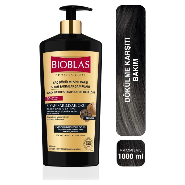 Bioblas Siyah Sarımsaklı 1000 Ml Saç Dökülmesine Karşı Şampuan - Görsel 9