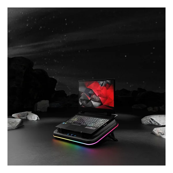 Rampage S55 Angel RGB 2 Fanlı 17" Laptop Soğutucu - Görsel 8
