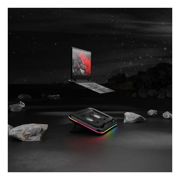Rampage S55 Angel RGB 2 Fanlı 17" Laptop Soğutucu - Görsel 9