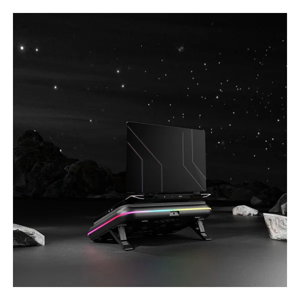 Rampage S55 Angel RGB 2 Fanlı 17" Laptop Soğutucu - Görsel 10
