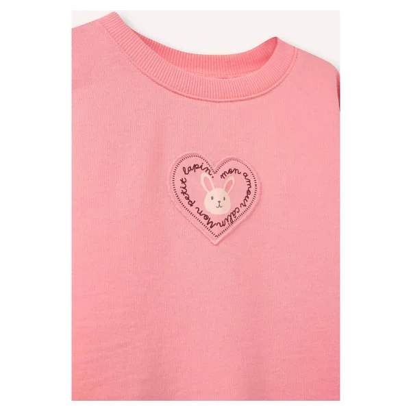 Defacto Oversize Baskılı Sweatshirt Kız Bebek G7501a526sp - Pembe-Pn657 - 18 - 24 Ay - Görsel 2