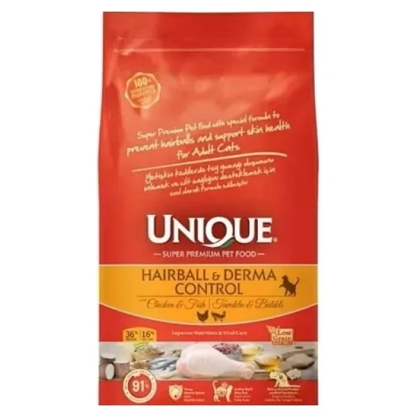 Unique Derma & Hairball Control Deri Ve Tüy Sağlığı Kedi Maması 1,5 Kg - Görsel 4