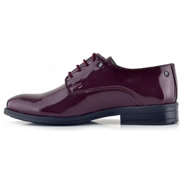 Rakerplus Bordo Rugan Bağcıklı Metal Detaylı Oxford Çocuk Klasik Ayakkabısı - 27 - Görsel 5