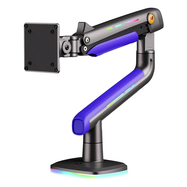North Bayou F5-Gaming Mavi 32-60 İnç Tek Kollu Amortisörlü Monitör Standı - Görsel 3