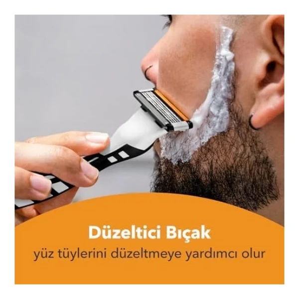Bıc Hybrid 5 Flex Erkek Tıraş Bıçağı 1 Sap Ve 2 Yedek Başlık (5 Bıçak), 5 Nano Teknolojik Titanyum Bıçak, E Vitamini İle Zenginleştirilmiş Geniş Kayganlaştırıcı Bant - Option-1 - Görsel 4