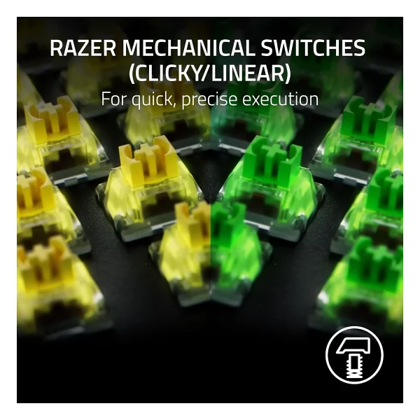 Razer BlackWidow V4 X RGB Yellow Switch Kablolu Mekanik Oyuncu Klavyesi - Görsel 2
