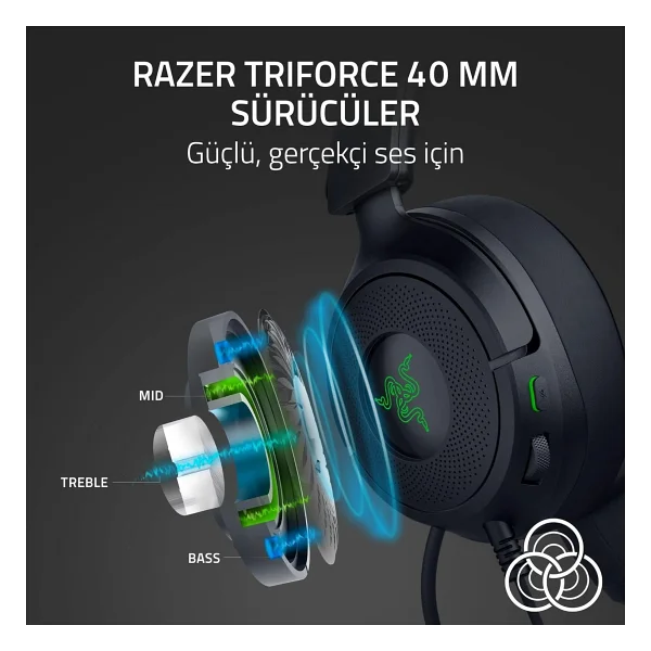 Razer Kraken Kitty V3 X - Oyun Için Kablolu Kitty Kulaklık - Ikonik Kitty Kulakları - 270 G Hafif - - Görsel 4