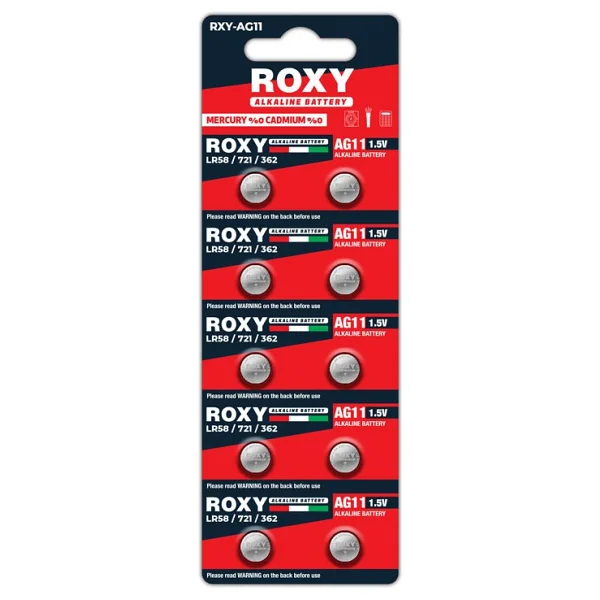 Roxy Ag11 Lr58 1.5v 10'lu Alkalin Düğme Pil - Görsel 2