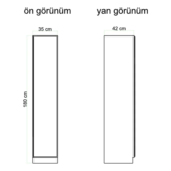 Evdemo Sierra Beyaz 3 Kapaklı Ledli Kahve Köşesi Dolabı - Görsel 9
