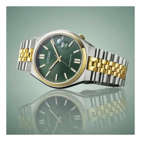 Citizen Tsuyosa Nk0024-54x Altın-Yeşil Erkek Kol Saati - Görsel 6
