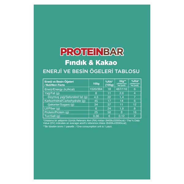 Fellas Protein Bar (32 G) Süper İkili Kutu - 24 Adet (Duble Kakaolu X 12 + Fındıklı Ve Kakaolu X 12) - Görsel 4