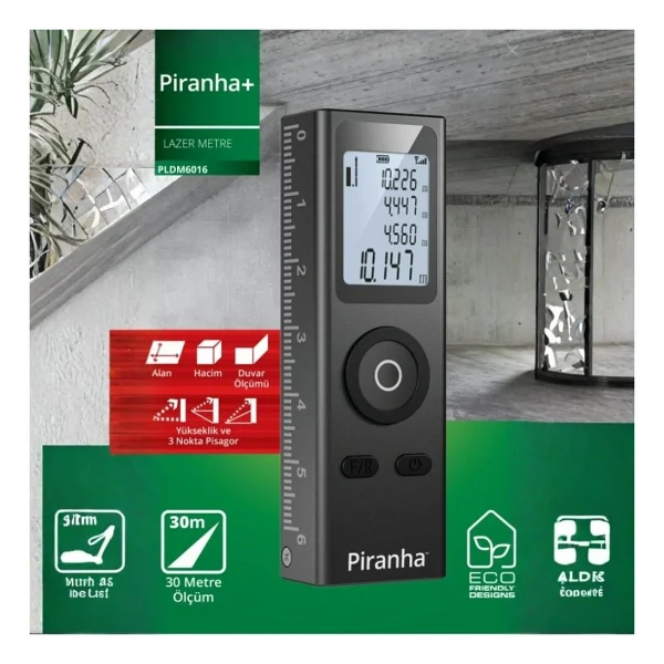Piranha Pldm6016 30 M Lazer Metre - Görsel 2