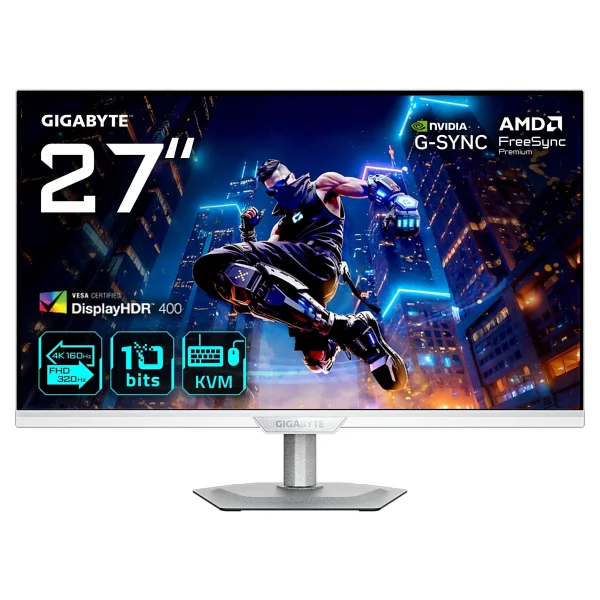 Gigabyte M27up Ice 27" 1 Ms 4K 160 Hz - Full HD 320 Hz Pivot Ips Oyuncu Monitörü - Görsel 6