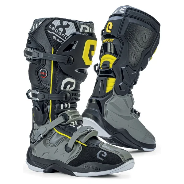 Eleveit X Legend Erkek Gri-Sarı Motosiklet Ayakkabısı - Görsel 5