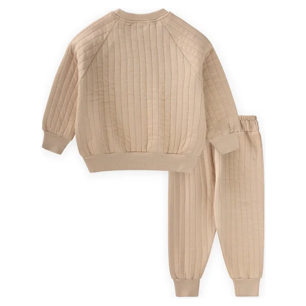 Cigit Kapitone Sweatshirt Takım 1-7 Yaş Bej - 12 - 18 Ay - Görsel 3