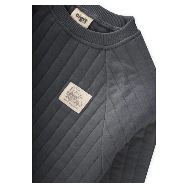 Cigit Kapitone Sweatshirt Takım 1-7 Yaş Antrasit - 18 - 24 Ay - Görsel 4