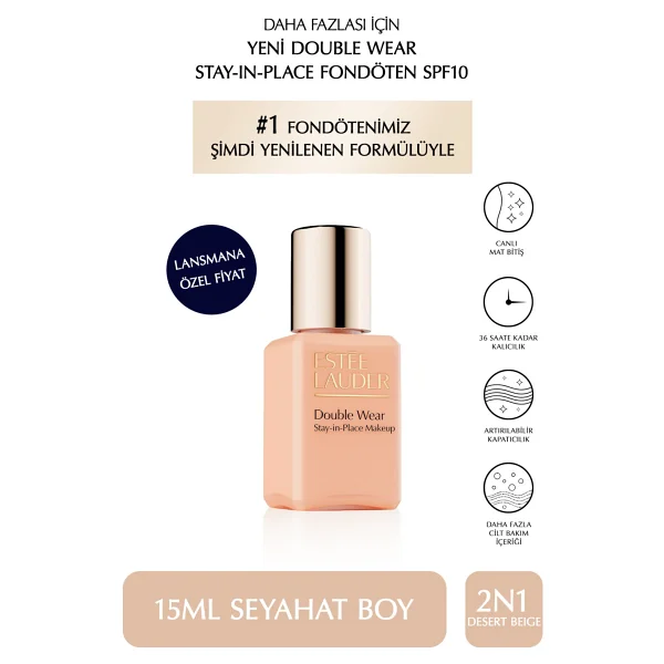 Estee Lauder Double Wear Stay İn Place Spf 10 15 Ml Likit Fondöten - Görsel 2