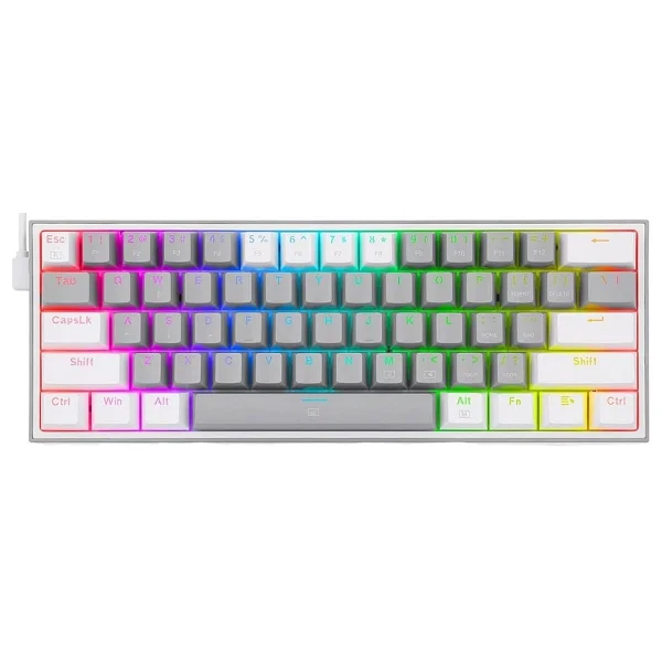 Redragon K617 Gri-Beyaz RGB %60 Tkl Red Switch Kablolu Mekanik Oyuncu Klavyesi - Görsel 8