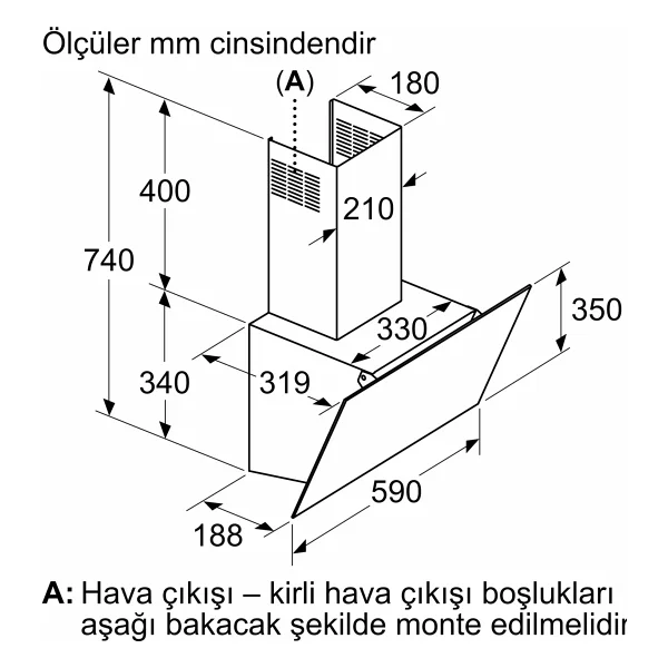 Bosch Dwk63pj20t Beyaz Duvar Tipi Davlumbaz - Görsel 7